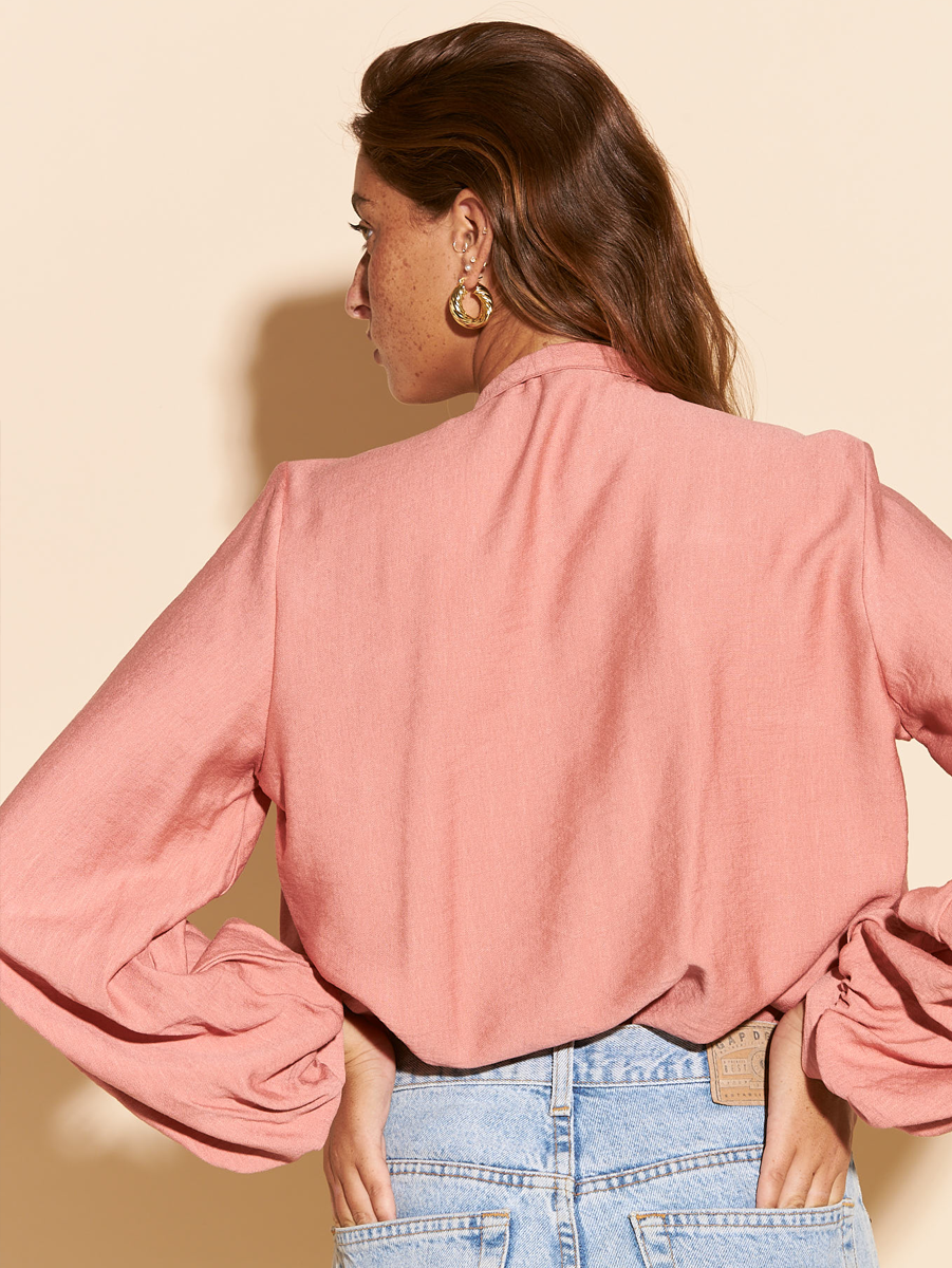 PINK OLIVIA BUTTONED SHIRT